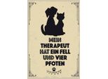 Vianmo Insegna In Legno 18X12 Cm Tiere Mein Therapeut Hat 4 Pfoten