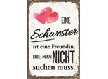 Vianmo Insegna In Legno 18X12 Cm Schwester Ist Eine Freundin Herz