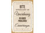 Vianmo Insegna In Legno 18X12 Cm Bitte Entschuldigt Unordnung