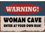 Vianmo Insegna In Legno 20X30 Cm Warning Women Cave Your Own Risk