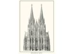 Vianmo Insegna In Legno 30X20 Cm Zeichnung 20X30 Der Dom Zu KöLn KöLner Dom