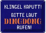 Vianmo Insegna Di Latta 30X40 Cm Klingel Kaputt Dingdong Rufen