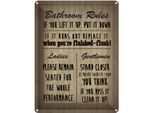 Vianmo Insegna Di Latta 40X30 Cm Bathroom Rules Ladies Gentlemen
