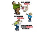 Vianmo Insegna In Legno 40X30 Cm Vater Furzt Kinder Lachen