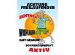 Vianmo Insegna In Legno 40X30 Cm Achtung Freilaufender Rentner