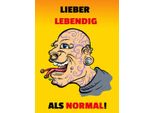 Vianmo Insegna In Legno 40X30 Cm Lieber Lebendig Als Normal