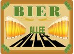 Vianmo Insegna In Legno 30X40 Cm Bier Allee