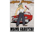 Vianmo Insegna In Legno 40X30 Cm Pinup Meine Garage Meine Gesetze