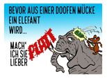 Vianmo Insegna In Legno 30X40 Cm Bevor Aus MüCke Elefant Wird