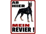 Vianmo Insegna In Legno 40X30 Cm Ab Hier Mein Revier Hund
