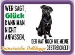 Vianmo Insegna In Legno 30X40 Cm GlüCk FranzöSische Bulldogge