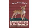 Vianmo Insegna In Legno 40X30 Cm Bullterrier Hund Immer Bereit