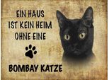 Vianmo Insegna In Legno 30X40 Cm Bombay Katze Ohne Kein Heim