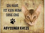Vianmo Insegna In Legno 30X40 Cm Abyssiner Katze Ohne Kein Heim