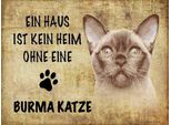 Vianmo Insegna In Legno 30X40 Cm Burma Katze Ohne Kein Heim