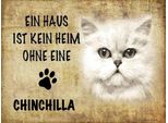 Vianmo Insegna In Legno 30X40 Cm Chinchilla Katze Ohne Kein Heim