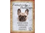 Vianmo Insegna In Legno 40X30 Cm FranzöSische Bulldogge Hund