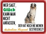 Vianmo Insegna In Legno 30X40 Cm GlüCk Australian Shepard Hund