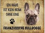 Vianmo Insegna In Legno 30X40 Cm FranzöSische Bulldogge Hund