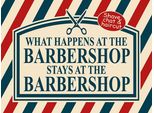 Vianmo Insegna In Legno 30X40 Cm What Happens At The Barbershop
