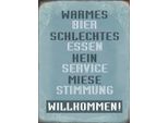 Vianmo Insegna In Legno 40X30 Cm Warmes Bier Schlechtes Essen