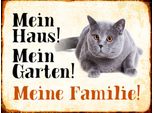 Vianmo Insegna In Legno 30X40 Cm Tiere Katze Mein Haus Garten Familie