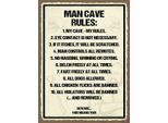 Vianmo Insegna In Legno 40X30 Cm Man Cave Rules My Cave My Rules