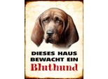 Vianmo Insegna In Legno 40X30 Cm Hund Dieses Haus Bewacht Ein Bluthund