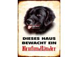 Vianmo Insegna In Legno 40X30 Cm Hund Dieses Haus Bewacht NeufundläNder