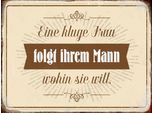 Vianmo Insegna In Legno 30X40 Cm Kluge Frau Folgt Ihrem Mann