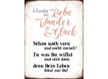 Vianmo Insegna In Legno 40X30 Cm Glaube An Liebe Wunder GlüCk