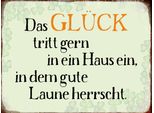 Vianmo Insegna In Legno 30X40 Cm GlüCk Tritt Gern Ein Gute Laune