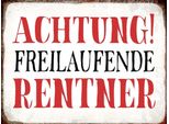 Vianmo Insegna In Legno 30X40 Cm Achtung Freilaufende Rentner