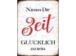 Vianmo Insegna In Legno 40X30 Cm Nimm Dir Zeit GlüCklich Zu Sein