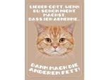 Vianmo Insegna In Legno 40X30 Cm Katze Lieber Gott Wenn Du Schon Nicht