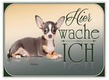 Vianmo Insegna In Legno 30X40 Cm Hund Welsh Corgi Hier Wache Ich