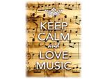 Vianmo Insegna In Legno 40X30 Cm Keep Calm And Love Music