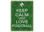 Vianmo Insegna In Legno 40X30 Cm Keep Calm And Love Football