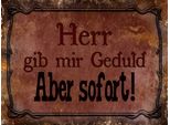 Vianmo Insegna In Legno 30X40 Cm Herr Gib Mir Geduld Aber Sofort