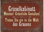 Vianmo Insegna In Legno 30X40 Cm Gruselkabinett Treten Sie Ein