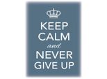 Vianmo Insegna In Legno 40X30 Cm Keep Calm And Never Give Up
