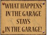 Vianmo Insegna In Legno 30X40 Cm Whats Happens In The Garage Stays In