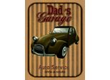 Vianmo Insegna In Legno 40X30 Cm Retro Dad´S Garage Auto Service Open 24