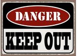 Vianmo Insegna In Legno 30X40 Cm Danger Keep Out Kein Zutritt