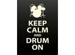 Vianmo Insegna In Legno 40X30 Cm Keep Calm And Drum On