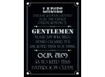Vianmo Insegna In Legno 40X30 Cm Ladies Gentlemen Badezimmer