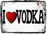Vianmo Insegna In Legno 30X40 Cm Alkohol I Love Vodka