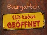 Vianmo Insegna In Legno 30X40 Cm Biergarten Wir Haben GeöFfnet