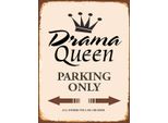 Vianmo Insegna In Legno 40X30 Cm Drama Queen Parking Only