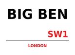 Vianmo Insegna In Legno 30X40 Cm London Street Big Ben SW1